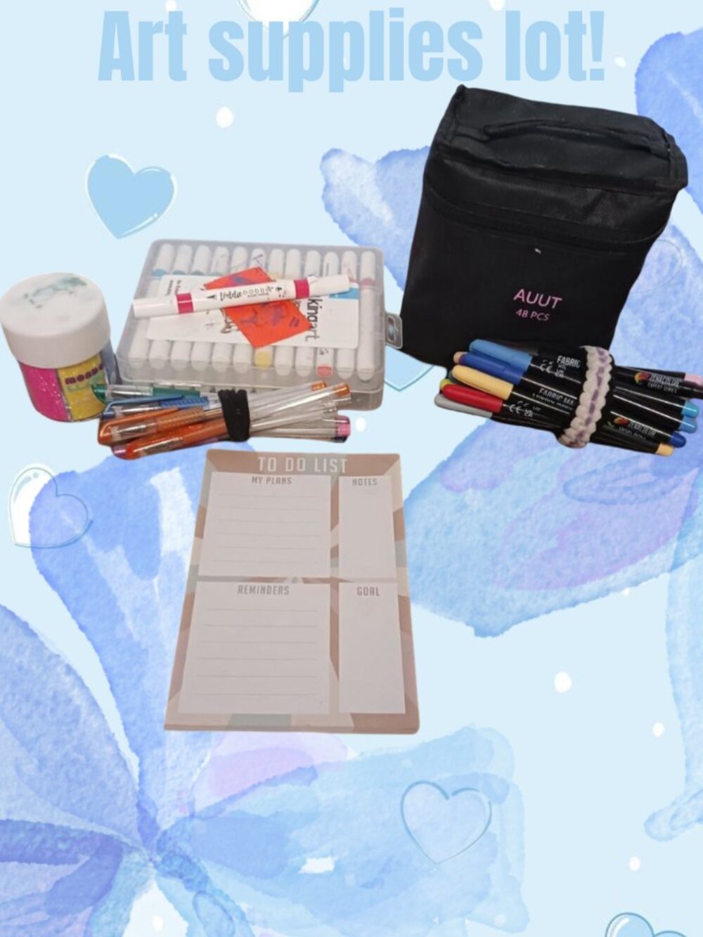 Assorted Art supplies lot